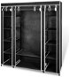 Fabric wardrobe with compartments and rods 45x150x176 cm black - Wardrobe