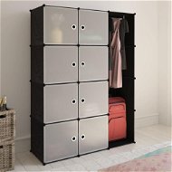 Modular cabinet with 9 compartments black and white 37x115x150 cm - Wardrobe