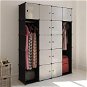 Modular cabinet with 14 compartments black and white 37 × 146 × 180,5 cm - Wardrobe