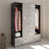 Modular cabinet with 18 compartments black and white 37 × 146 × 180,5 cm - Wardrobe