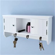 Wall Cabinet for Keys and Jewellery with Doors and Hooks - Cabinet
