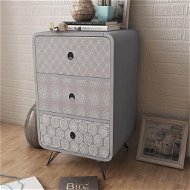 Side Cabinet with 3 Drawers, Grey - Cabinet