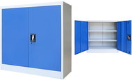 Metal Office Cabinet 90 × 40 × 90cm Grey-blue - Office Drawer