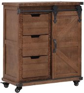 Storage Cabinet made of Solid Fir Wood 64x33,5x75cm Brown - Cabinet