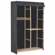 Wardrobe with 3 shelves grey 110 × 40 × 170 cm textile - Wardrobe