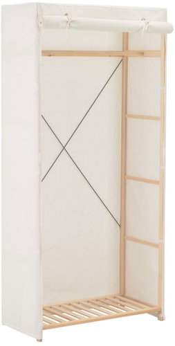 Wardrobe white 79 × 40 × 170 cm textile - Wardrobe - Main image
