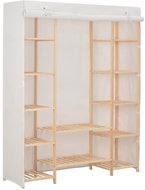 Wardrobe white 135 × 40 × 170 cm textile - Wardrobe
