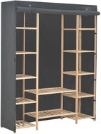 Wardrobe grey 135 × 40 × 170 cm textile - Wardrobe