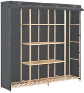 Wardrobe grey 173 × 40 × 170 cm textile - Wardrobe