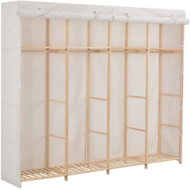 Wardrobe white 200 × 40 × 170 cm textile - Wardrobe