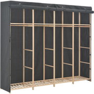 Wardrobe grey 200 × 40 × 170 cm textile - Wardrobe