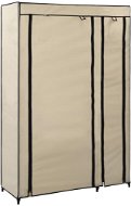 Skládací šatní skříň krémová 110 × 45 × 175 cm textil - Šatní skříň