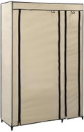 Folding wardrobe cream 110 × 45 × 175 cm textile - Wardrobe