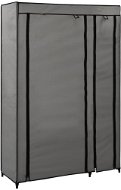 Skladacia šatníková skriňa sivá 110 × 45 × 175 cm textil - Šatníková skriňa