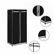Wardrobe black 75 × 50 160 cm - Wardrobe