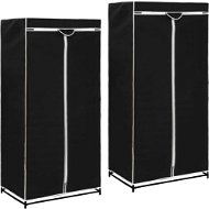 Cabinets 2 pcs black 75 × 50 × 160 cm - Wardrobe
