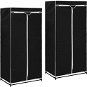 Wardrobe Cabinets 2 pcs black 75 × 50 × 160 cm - Šatní skříň