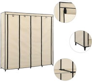 Wardrobe with 4 compartments cream 175 × 45 × 170 cm - Wardrobe