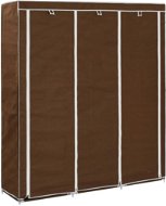 Wardrobe with compartments and rods brown 150x45x175 cm textile - Wardrobe