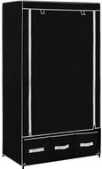 Wardrobe black 87 × 49 × 159 cm textile - Wardrobe