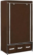 Šatníková skriňa hnedá, 87 × 49 × 159 cm, textil - Šatníková skriňa