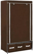 Wardrobe brown 87 × 49 × 159 cm textile - Wardrobe