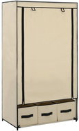 Wardrobe cream 87 × 49 × 159 cm textile - Wardrobe