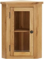 Wall-mounted corner cabinet 45 × 28 × 60 cm solid oak wood - Cabinet