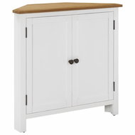 Corner cabinet 80 × 33,5 × 78 cm solid oak wood - Cabinet