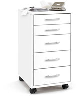FMD Mobile cabinet with 5 drawers white - Cabinet