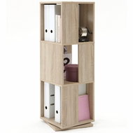 FMD Swivel Open Office Cabinet 34 × 34 × 108cm Oak - Office Drawer