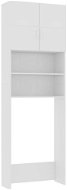 Kúpeľňová skrinka Skrinka nad práčku biela, 64 × 25,5 × 190 cm, drevotrieska - Koupelnová skříňka