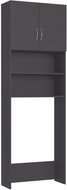 Cabinet above washing machine grey 64 × 25,5 × 190 cm chipboard - Bathroom Cabinet