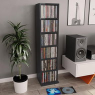 CD cabinet black high gloss 21 × 20 × 88 cm chipboard - Cabinet
