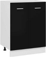Spodní skříňka černá 60 × 46 × 81,5 cm dřevotříska - Kuchyňská skříňka