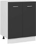 Lower cabinet grey 60 × 46 × 81,5 cm chipboard - Cupboard