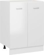 Lower cabinet white high gloss 60 × 46 × 81,5 cm chipboard - Cupboard