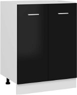 Spodní skříňka černá vysoký lesk 60 × 46 × 81,5 cm dřevotříska - Kuchyňská skříňka