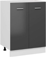 Spodní skříňka šedá vysoký lesk 60 × 46 × 81,5 cm dřevotříska - Kuchyňská skříňka