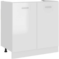 Cabinet under the sink white high gloss 80x46x81,5 cm chipboard - Cupboard