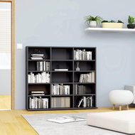 CD cabinet grey with high gloss 102x23x89,5 cm chipboard - Cabinet