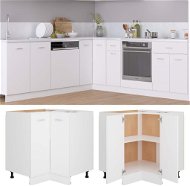 Lower corner cabinet white 75,5 × 75,5 × 80,5 cm chipboard - Cupboard