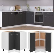 Lower corner cabinet grey 75,5 × 75,5 × 80,5 cm chipboard - Cupboard