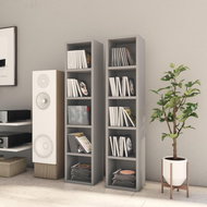 CD cabinets 2 pcs grey 21 × 16 × 93,5 cm chipboard - Cabinet