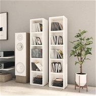 CD cabinets 2 pcs white high gloss 21x16x93,5 cm chipboard - Cabinet