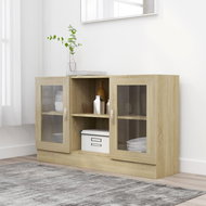 Glass cabinet oak sonoma 120x30,5x70 cm chipboard - Cabinet