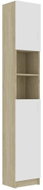 Bathroom cabinet white oak and sonoma 32x25,5x190 cm chipboard - Bathroom Cabinet