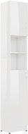 Bathroom cabinet white high gloss 32x25,5x190 cm chipboard - Bathroom Cabinet