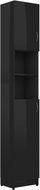 Bathroom cabinet black high gloss 32x25,5x190 cm chipboard - Bathroom Cabinet