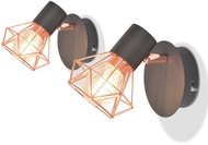 Wall Light, 2 pcs, 2 LED Filament Bulbs, 8 W - Wall Lamp